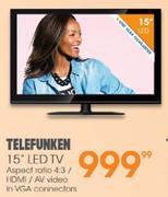  Telefunken 15" LED TV