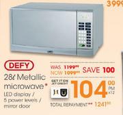 Defy 28ltr Metallic Microwave