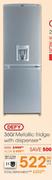Defy 360ltr Metallic Fridge With Dispenser
