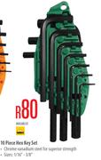 Mastercraft 10 Piece Hex Key Set
