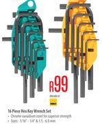 Mastercraft 16 Piece Hex Key Wrench Set