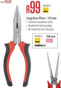 Mastercraft Long Nose Pliers 115mm