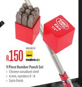 Mastercraft 9 Piece Number Punch Set