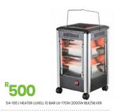 Luxell 10 Bar LX-1701H 2000W BLK/Silver Heater 54-165