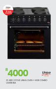 Univa Oven + Hob BLK Stove Combo U336B 21-480
