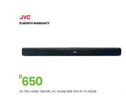 JVC Sound Bar 30W BT Home Theatre TH-N322B 23-795