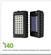 Megneto Solar Rechargeable Light ML2KS1/DBK252 18-003