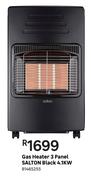 Salton 3 Panel Gas Heater (Black) 4.1KW