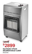 Delonghi 3 Panel Gas Heater (Silver) 4.2KW