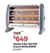Salton Heater 3 Bar Grey & White 800W 81453221