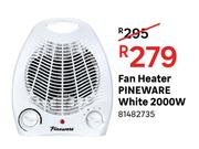 Pineware 2000W White Fan Heater