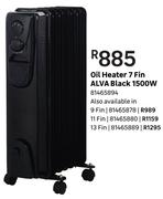 Alva Black Oil Heater 7 Fin 1500W 81465894