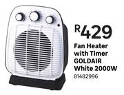 Goldair Fan Heater With Timer White 2000W 81482996