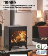 Panadero Orleans Black Fireplace Eco Design 675mm x 561mm x 484mm Excludes Flues 81482625