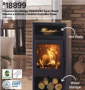Panadero Swan Black Fireplace Eco Design 864mm x 436mm x 443mm Excludes Flues 81482624