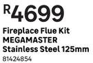 Megamaster Fireplace Flue Kit Stainless Steel 125mm 81424854