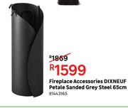 Dixneuf Petale Sanded Grey Steel 65cm Fireplace Accessories 81443165