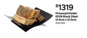 EPUR Black Steel Firewood Holder 41.5cm x 21.5cm 81443160