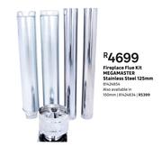 Megamaster Fireplace Flue Kit Stainless Steel 125mm 81424854