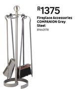 Companion Grey Steel Fireplace Accessories 81443178
