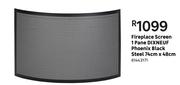 Dixneuf Fireplace Screen 1 Pane Phoenix Black Steel 74cm x 48cm 81443171
