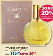 Gloria Vanderbilt Eau De Toilette-100ml