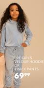 Pre Girls Velour Hoodie Or Track Pants