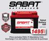 Sabat Battery 628 SBT.628-Each