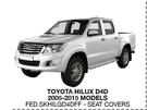 Skinz Custom Fit Seat Covers For Toyota Hilux D4D 2005-2015 Models FED.SKHILGD4DFF-Per Set