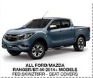 Skinz Custom Fit Seat Covers For All Ford/Mazda Ranger/BT-50 2014+ Models FED.SKINZT6RR-Per Set