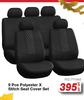 9 Pce Polyester X Stitch Seat Cover Set FED.TY1843-Per Set