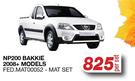 Race Rubber Mats For NP200 Bakkie 2008+ Models Mat Set FED.MAT00052-Per Set