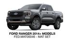 Race Rubber Mats For Ford Ranger 2014+ Models Mat Set FED.MAT00046-Per Set