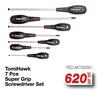 Tomi Hawk 7 Pce Super Grip Screwdriver Set FED.AKT32091-Per Set