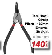 Tomi Hawk Circlip Pliers 180mm External Straight FED.AKT73333-Each
