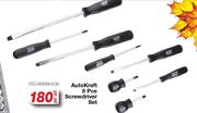 Auto Kraft 8 Pce Screwdriver Set FED.AKM90506-Per Set