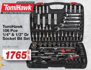 TomiHawk 106Pce 1/4" & 1/2" Dr Socket Bit Set FED.AKT45488-Per Set