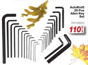 Auto Kraft 25 Pce Allen Key Set FED.VAK025-Per Set