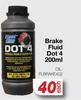 Brake Fluid Dot 4 OIL.FLBRAKE402-200ml Each