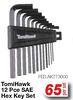 TomiHawk 12 Pce SAE Hex Key Set FED.AKT73000-Per Set