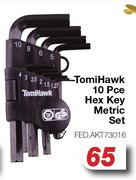 TomiHawk 10 Pce Hex Key Metric Set FED.AKT73016-Per Set