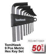 TomiHawk 9 Pce Metric Hex Key Set FED.AKT73001-Per Set