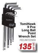 TomiHawk 9 Pce Long Ball Point Wrench Set FED.AKT22933-Per Set