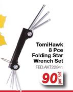TomiHawk 8 Pce Folding Star Wrench Set FED.AKT22941-Per Set