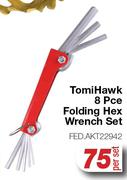TomiHawk 8 Pce Folding Hex Wrench Set FED.AKT22942-Per Set