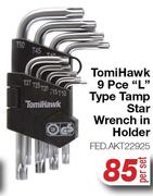 TomiHawk 8 Pce Folding Hex Wrench Set FED.AKT22942-Per Set