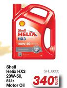 Shell Helix HX3 20W-50, Motor Oil SHL.8600-5Ltr 