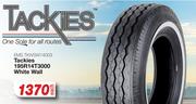 Tackies 195R14T3000 (White Wall) Tyre EMS.TKWSW14003-Each