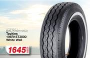 Tackies 195R15T3000  (White Wall) Tyre EMS.TKSW15003-Each