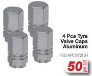 4 Pcs Tyre Valve Caps (Aluminium) FED.APO272CH-Per Set